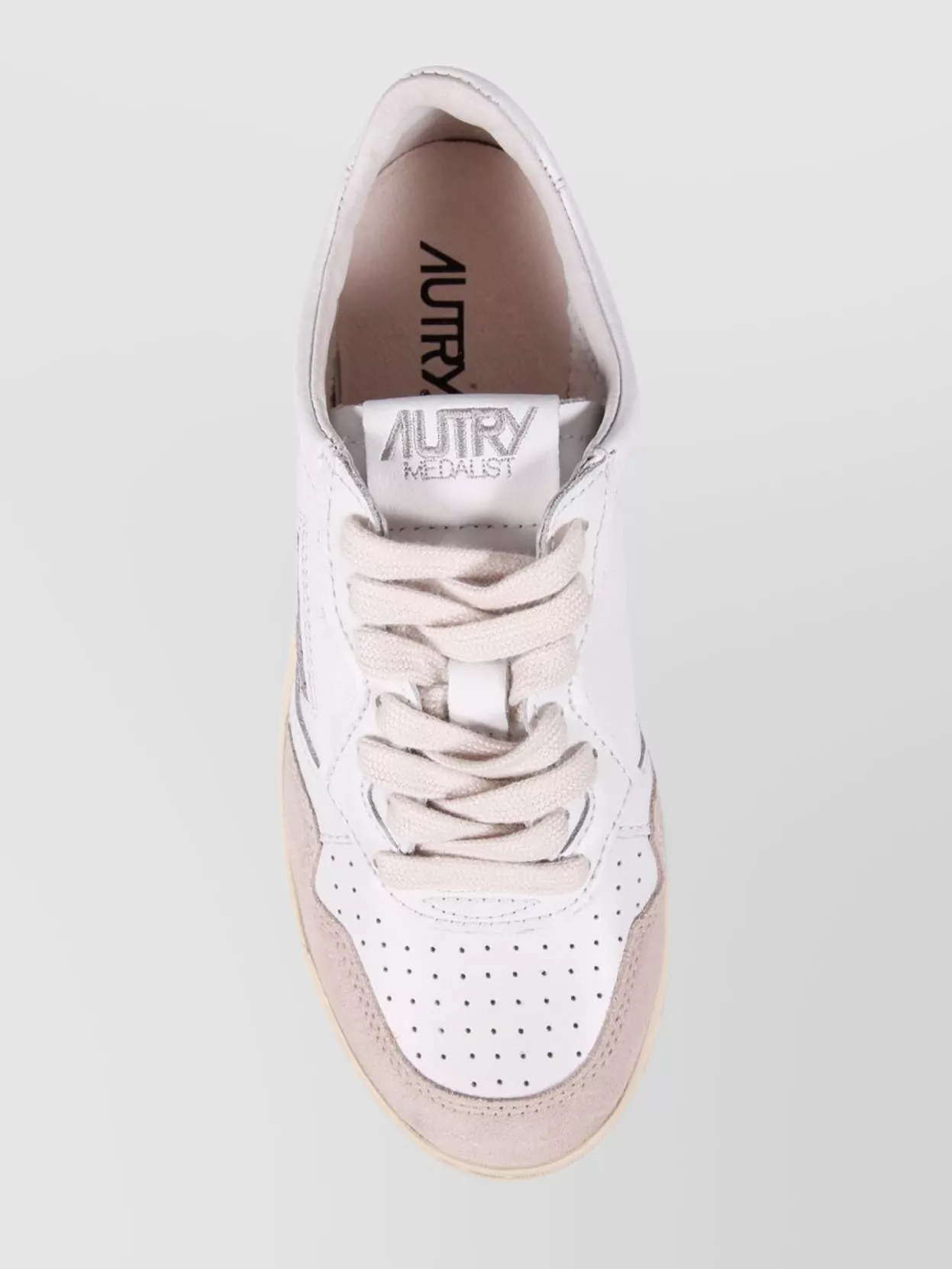 Autry Low Sneaker With Contrast Panel And Perforated Detailing
