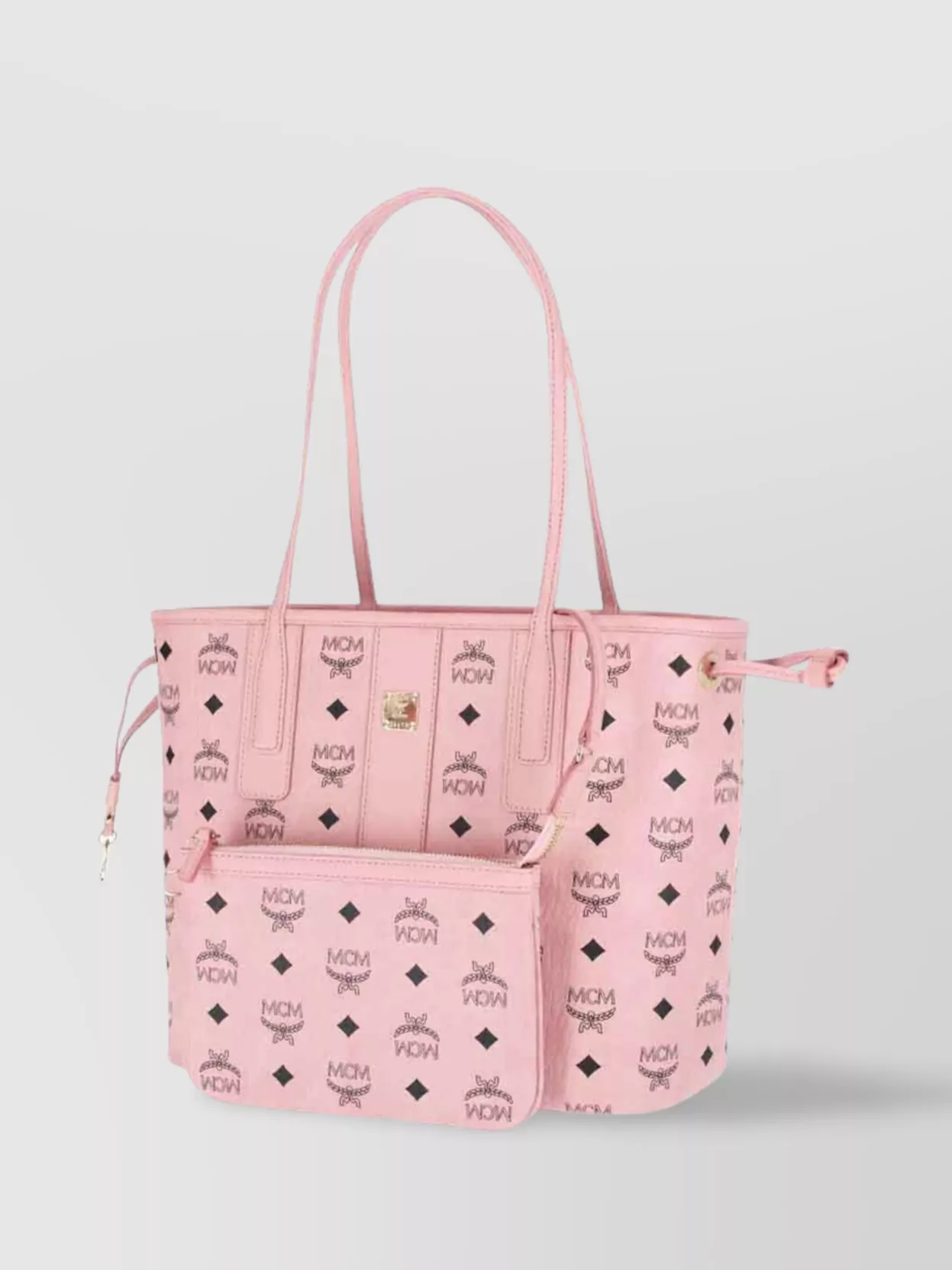 Mcm Shopper Tote Bag With Drawstring And Dual Handles