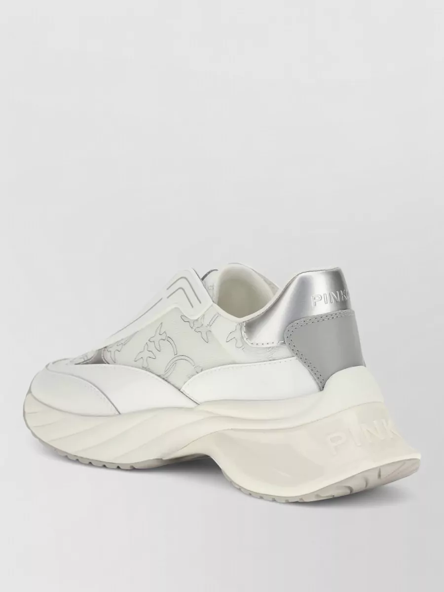 Pinko Leather Low-Top Sneakers
