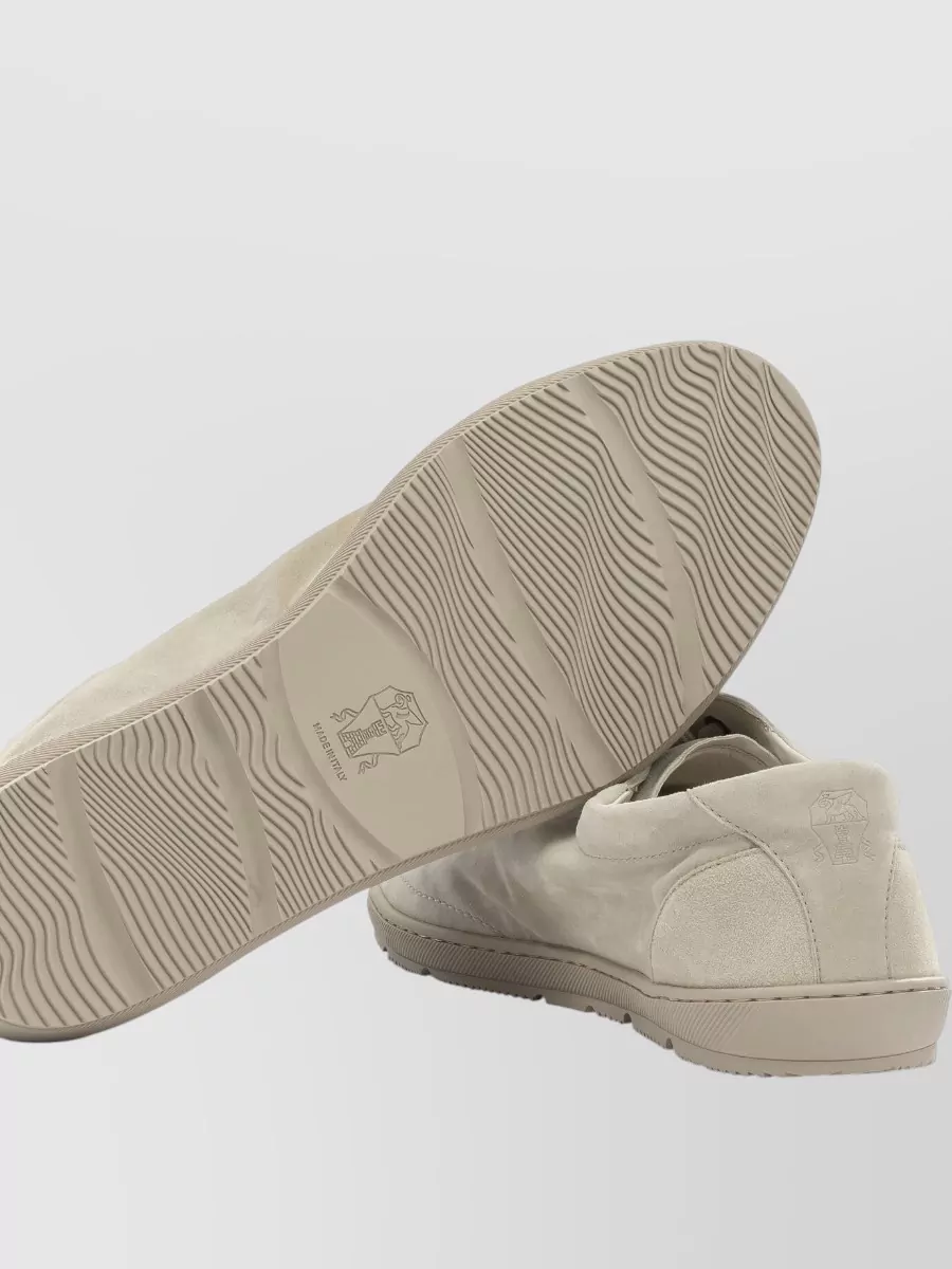 Brunello Cucinelli Suede Paneled Low-Top Sneakers