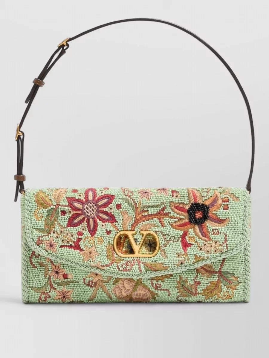 Valentino Garavani Rockstud Spike Silk Shoulder Bag