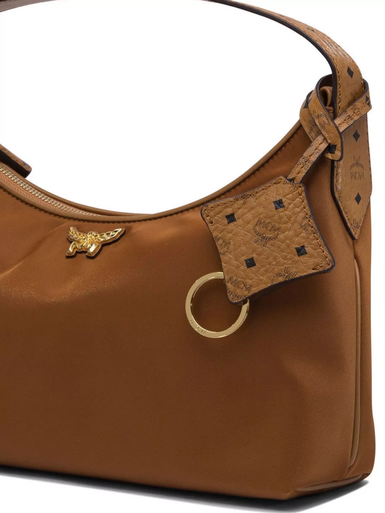 Mcm Adjustable Strap Shoulder Bags With Gold-Tone Hardware