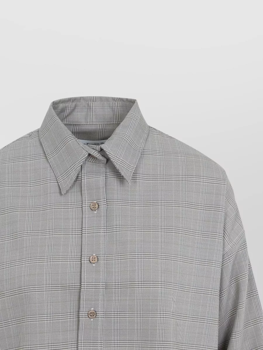 The Frankie Shop Cropped Plaid Boxy Shirt Jacket