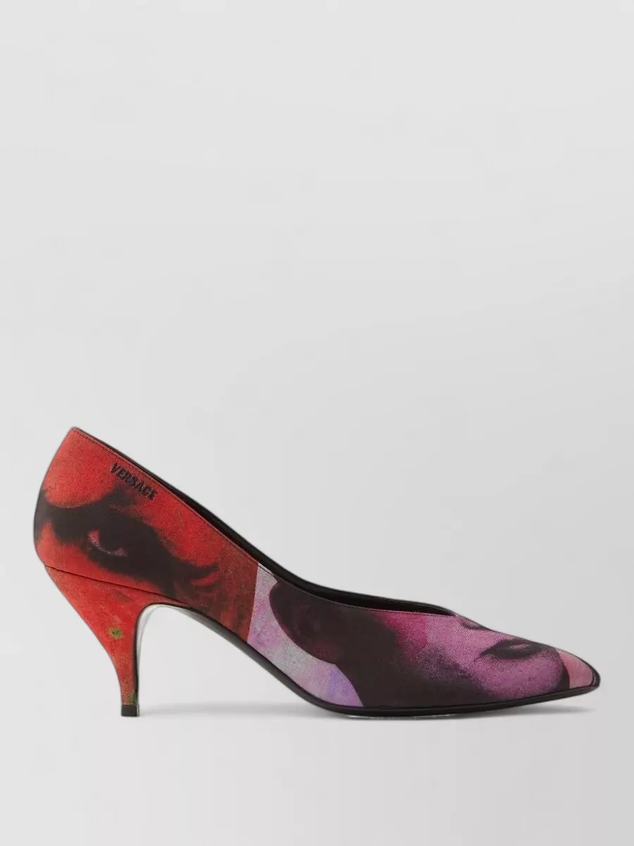 Versace Printed pointed-toe pumps