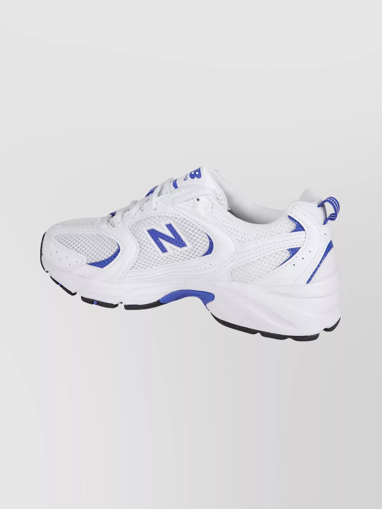 New Balance Logo Embossed Leather Sneaker Mesh Upper