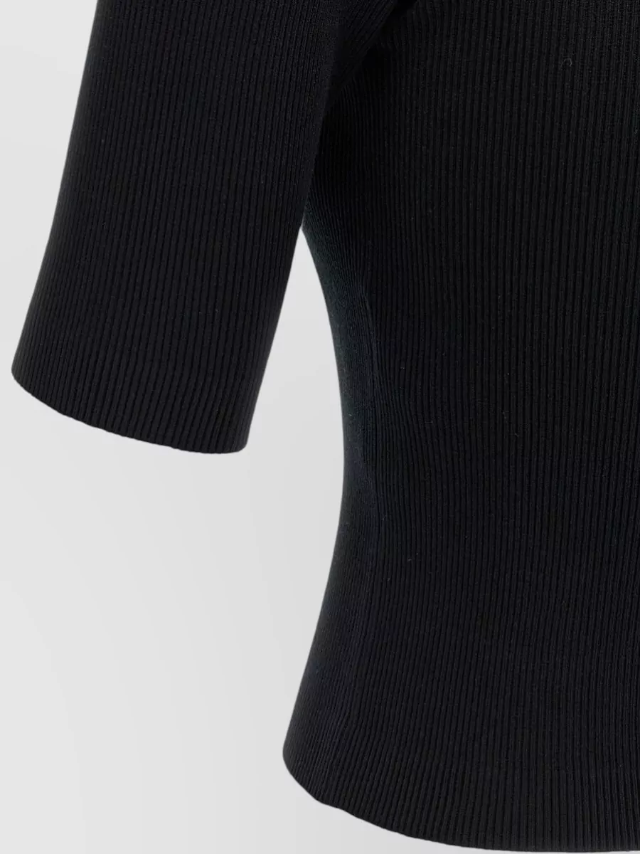 Auralee Ribbed Polo Top