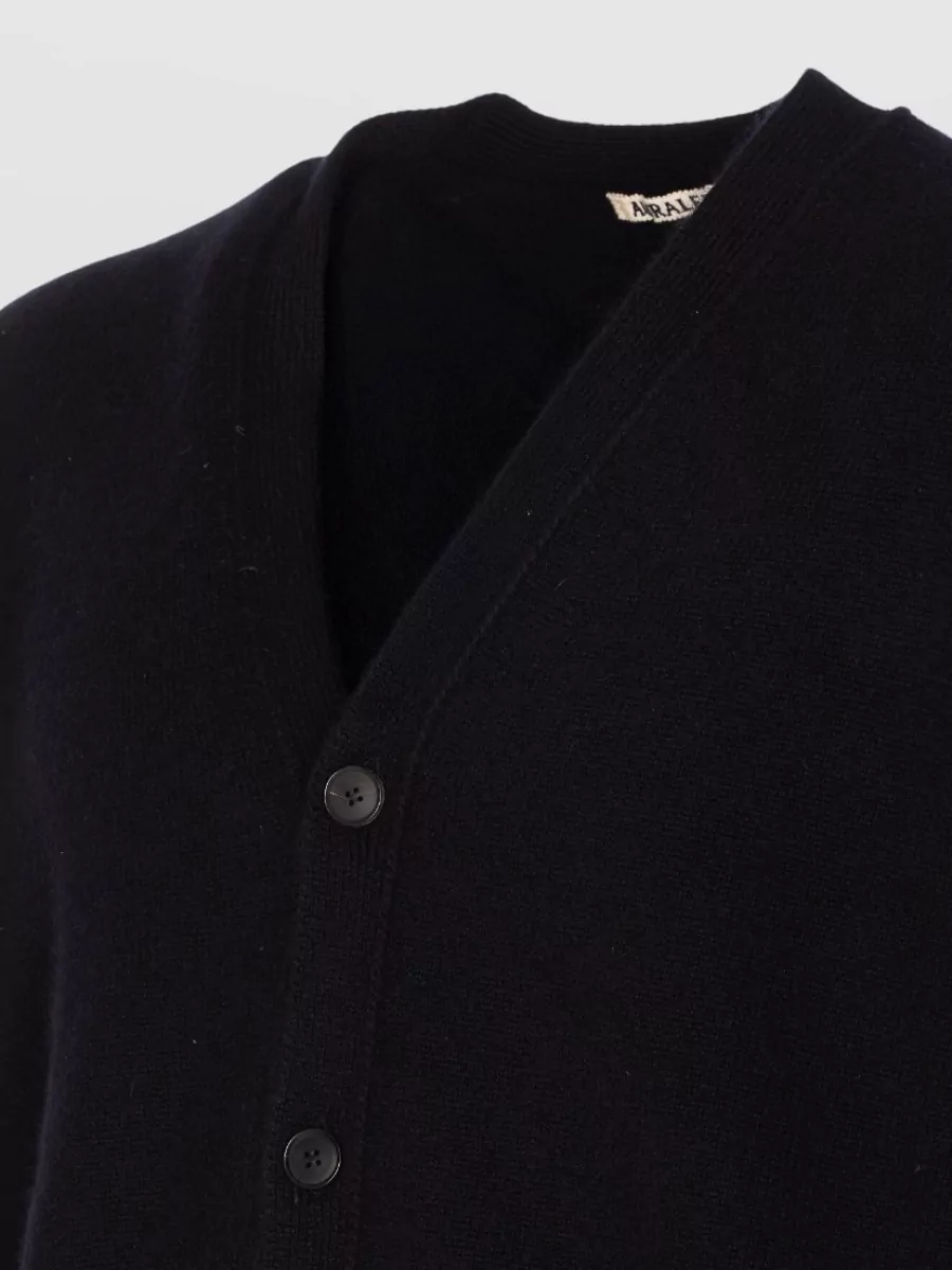 Auralee Baby Cashmere Cardigan Long Sleeves V Neckline