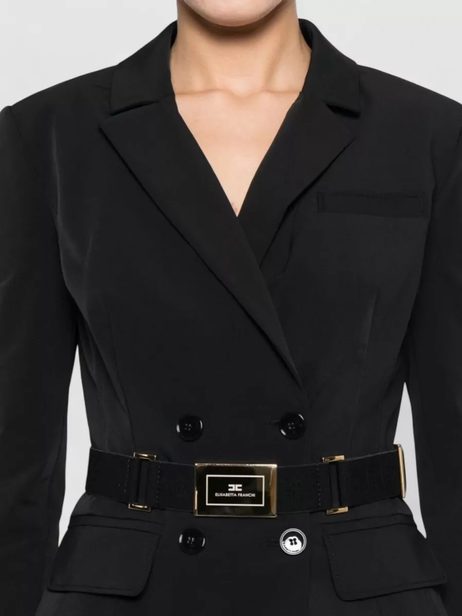 Elisabetta Franchi Belted Tailored Jacket Double Breasted