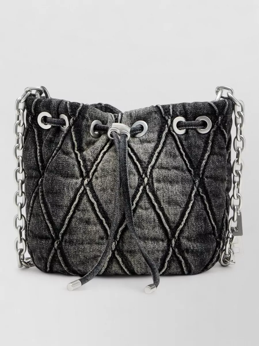 Diesel Quilted Denim Bucket Bag