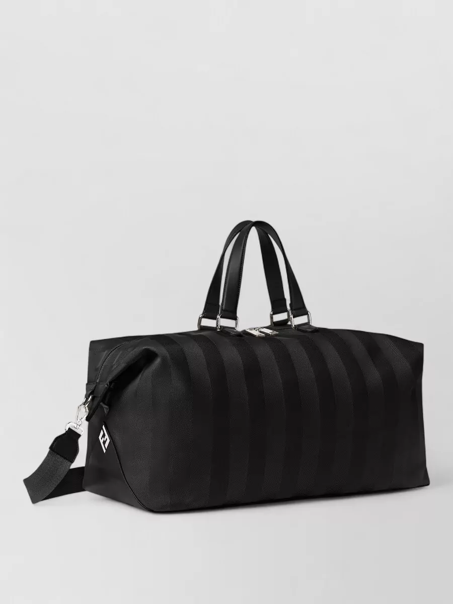 Fendi Pequin Nylon Duffel Bag