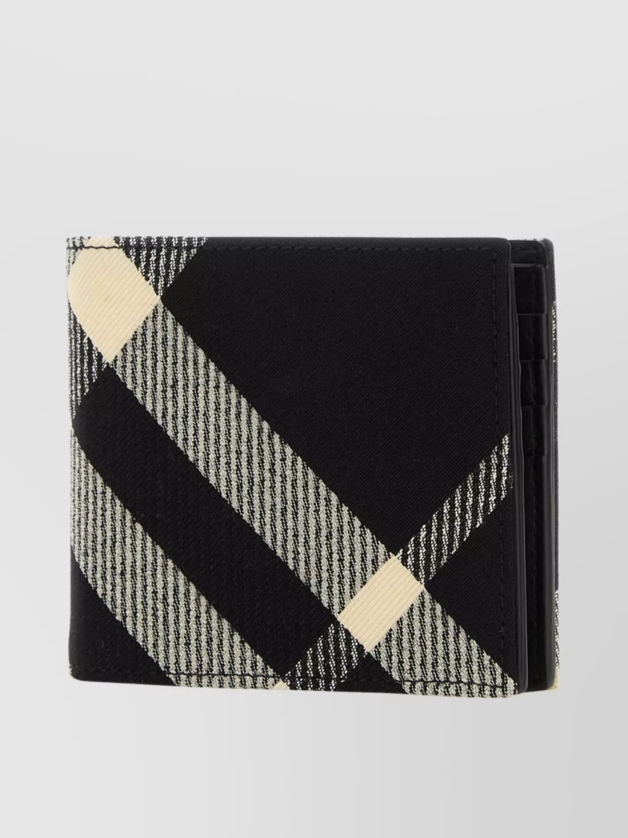 Shop Burberry Striped Canvas Wallet Textured Finish