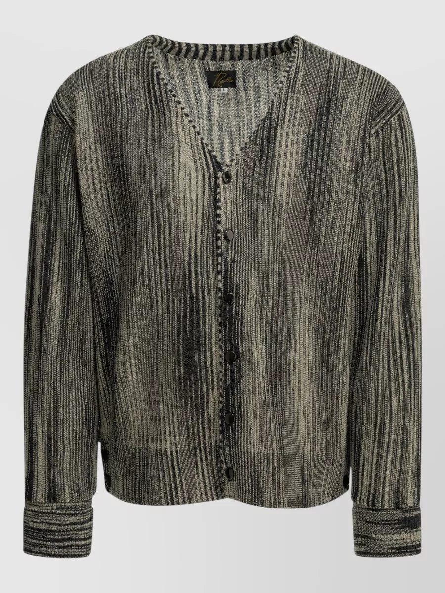 Needles striped cardigan