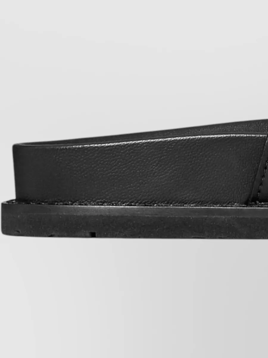 Tory Burch Romy Leather Double Strap Slide Sandals