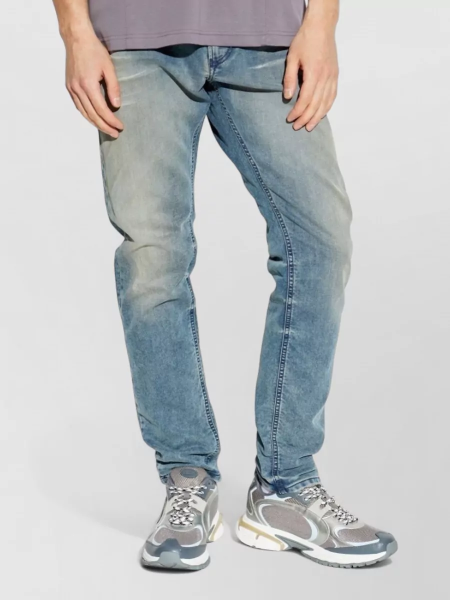 Diesel Straight Leg Trousers Faded Wash Five Pocket