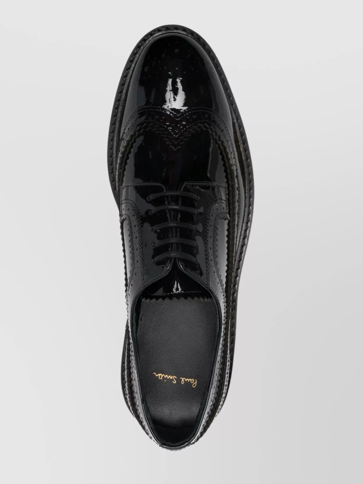 Paul Smith Almond Toe Brogues In Patent Finish