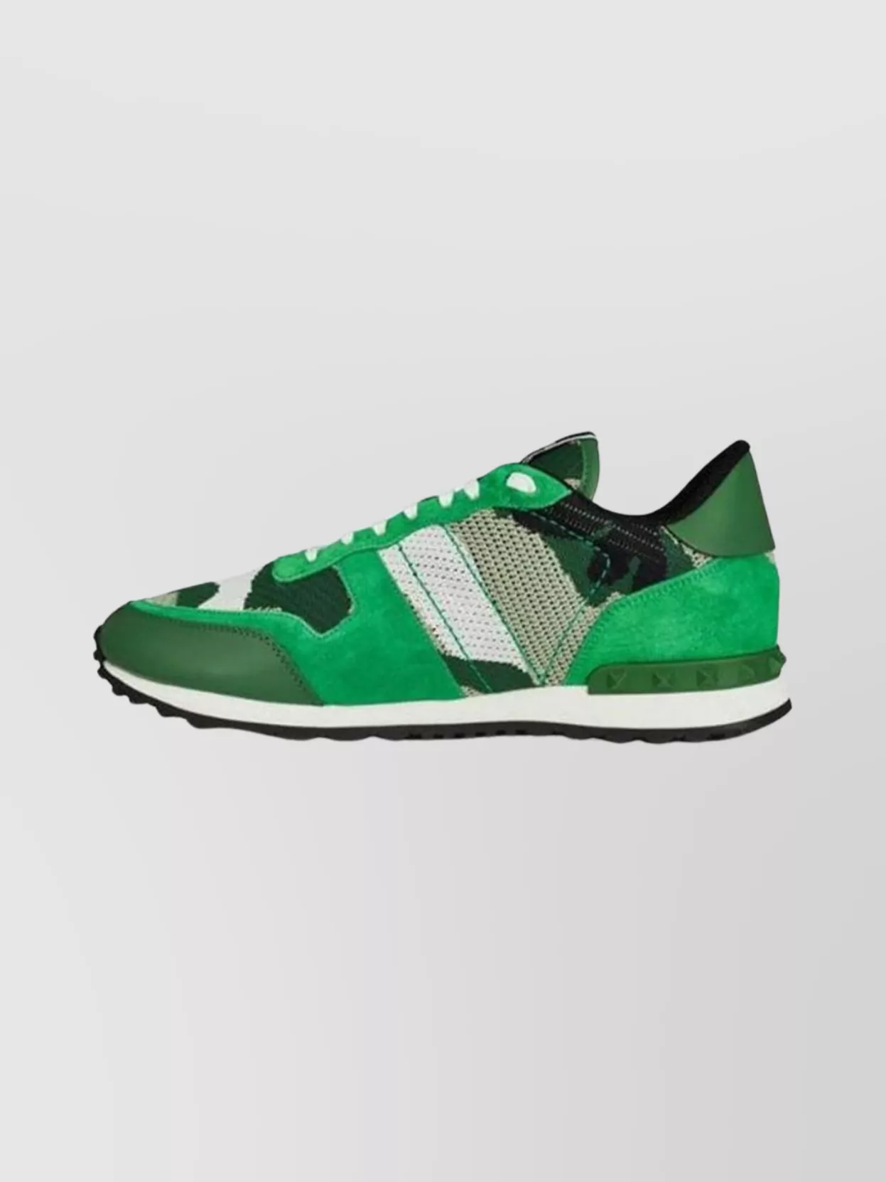 Valentino Garavani Camouflage Sneakers With Mesh And Rubber Sole