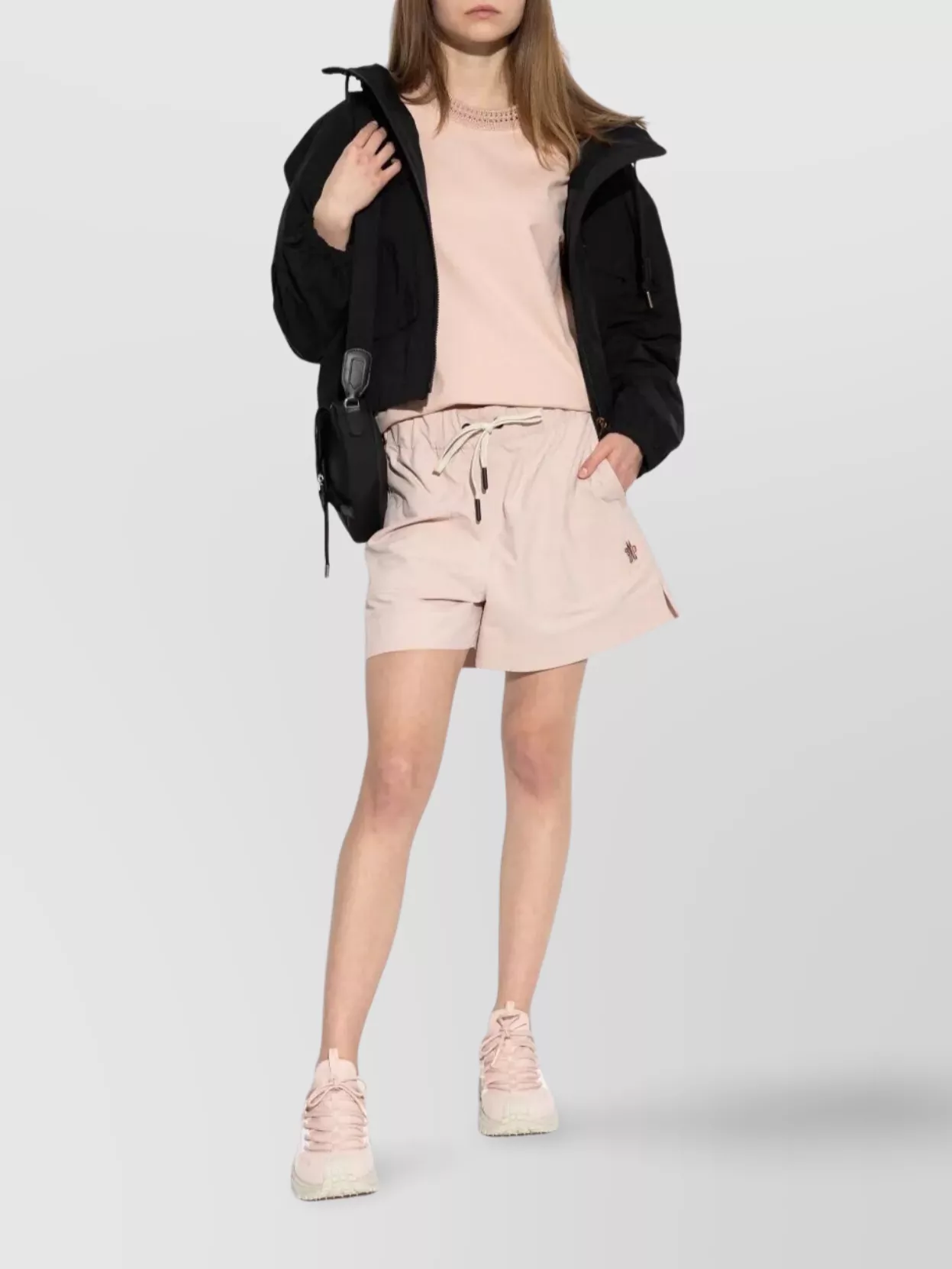 Moncler Short Parka With Hood And Drawstring