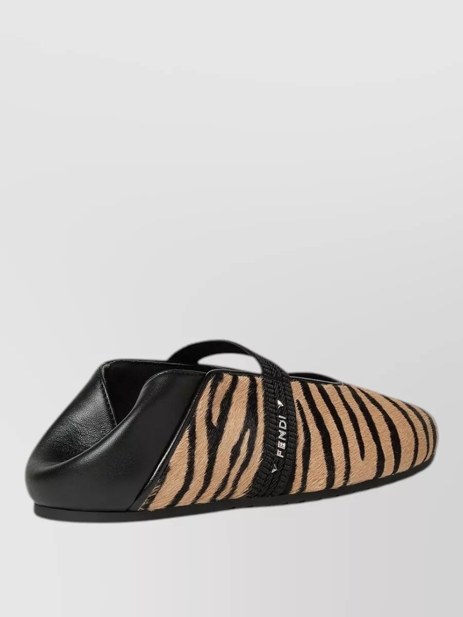 Fendi Calf Hair Ballerina Flats