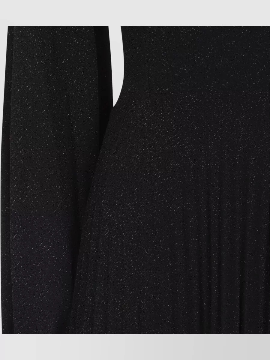Elisabetta Franchi Pleated V-Neck Maxi Dress