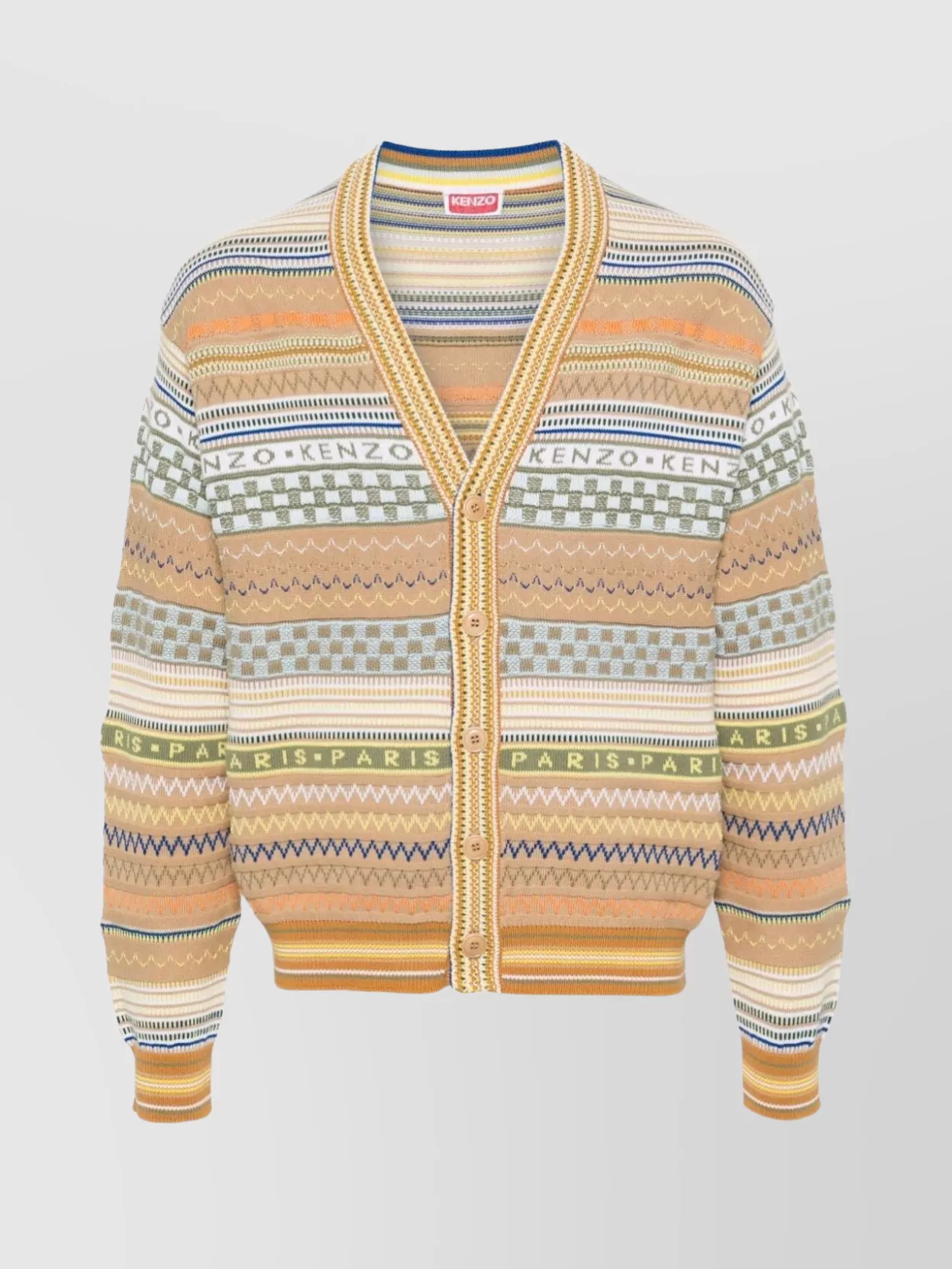 Shop Kenzo Crewneck Sweater Mix Pattern