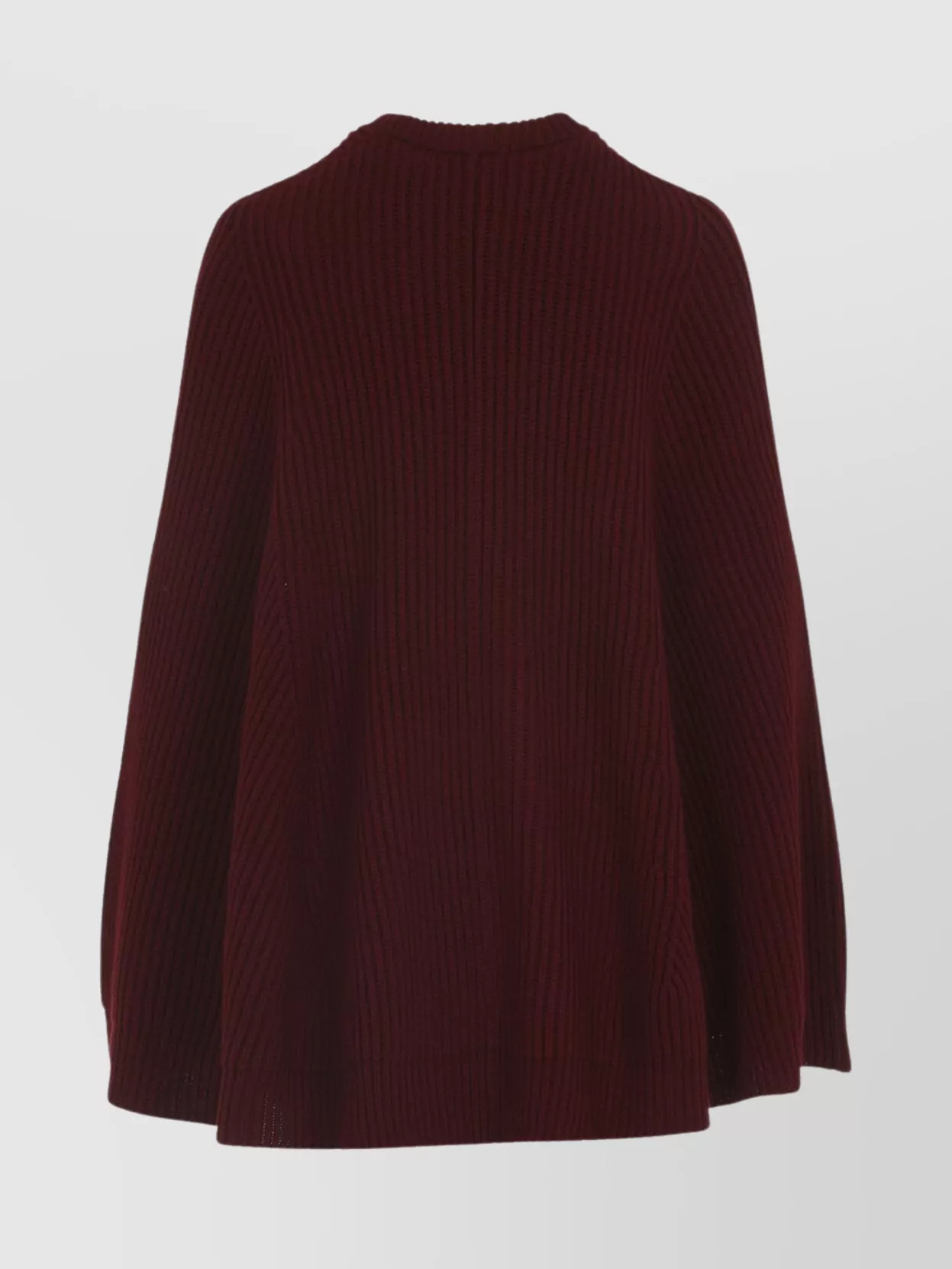 Max Mara Knit Mini Dress High Neckline In Burgundy