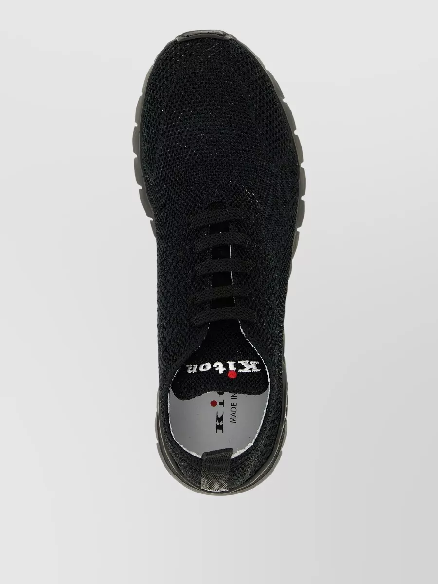 Kiton Fitb Mesh Sneakers Rubber Sole Pull Tab
