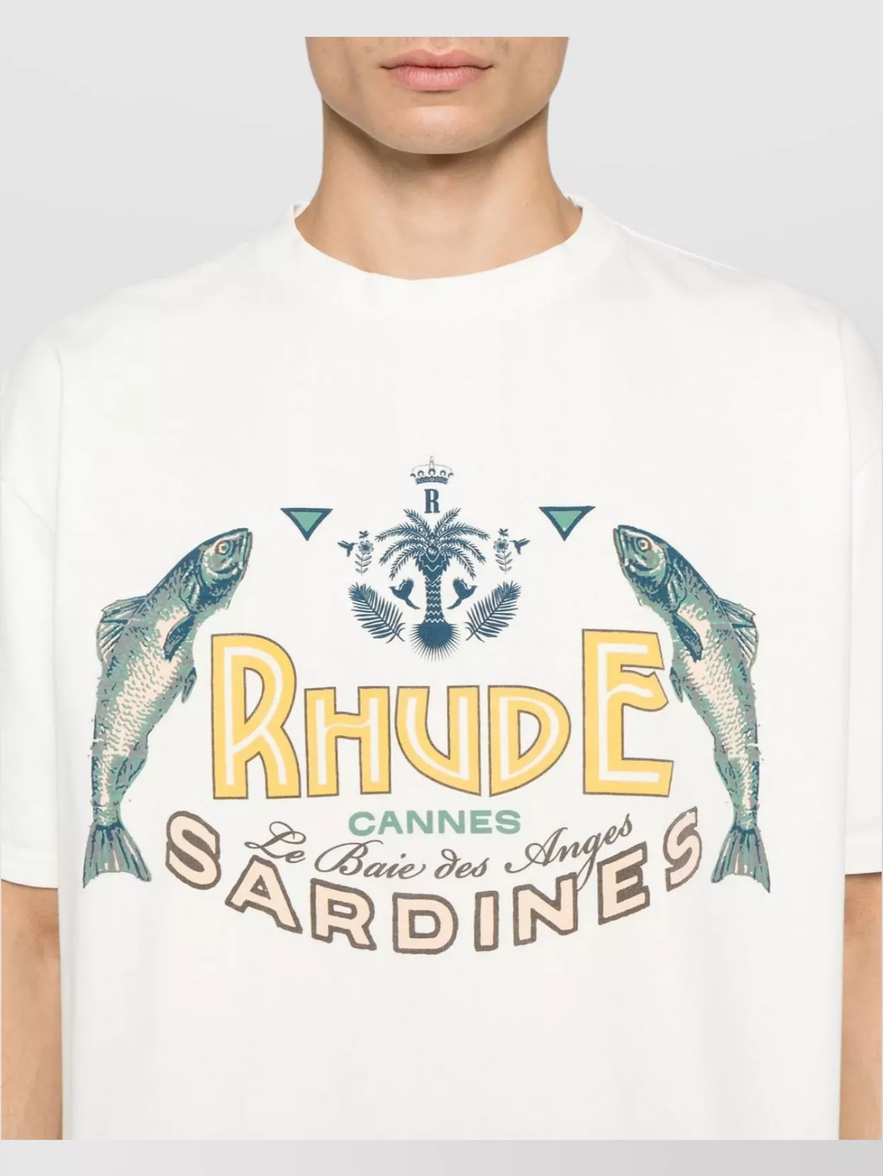 Rhude Cotton Logo Sardines T-shirt