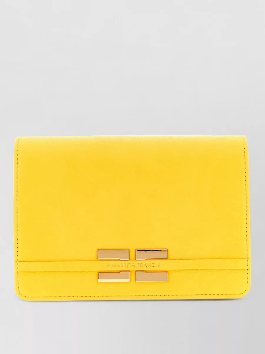 Elisabetta Franchi logo shoulder strap clutch bag