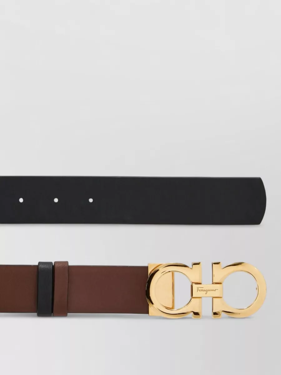 Ferragamo Double Sided Adjustable H35 Leather Belt