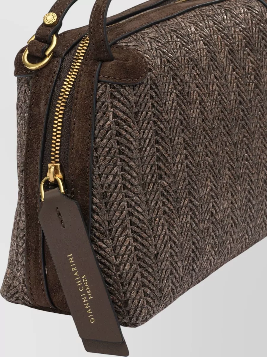 Gianni Chiarini Shoulder Bag Detachable Strap Gold Tone Hardware