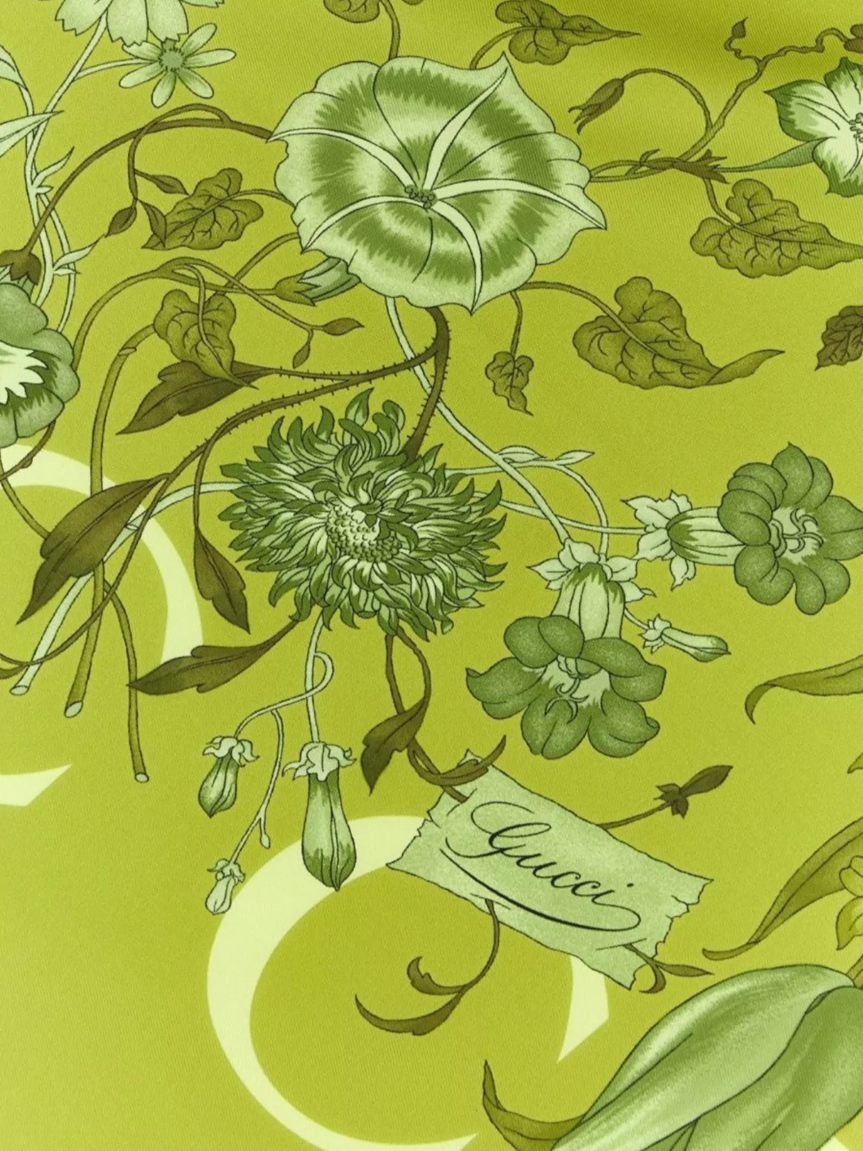 Gucci Floral Silk Square Scarf