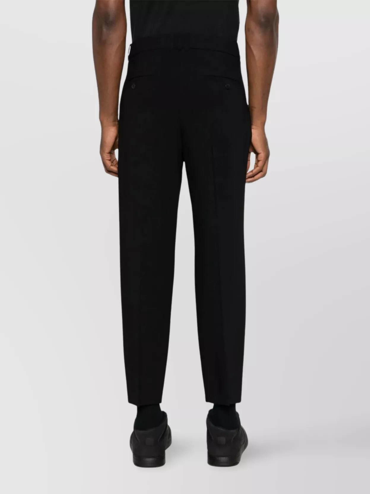 Balmain Straight Fit Wool Double Crepe Trousers