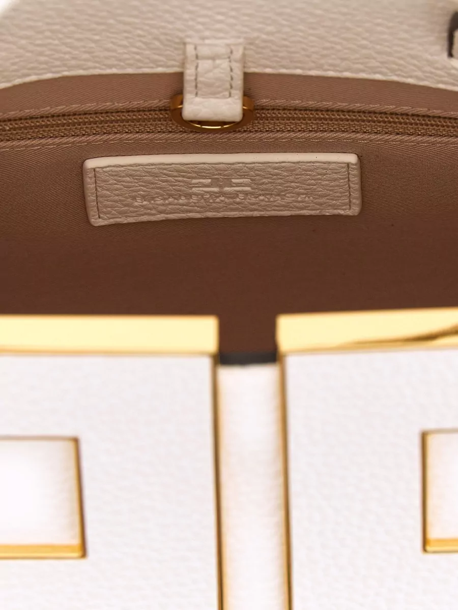 Elisabetta Franchi Hammered-Effect Structured Tote Bag