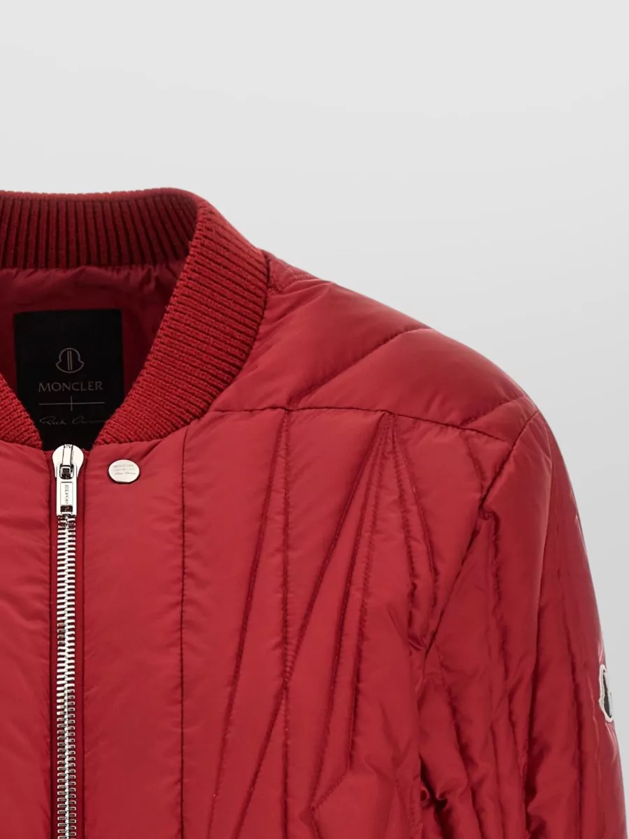 Rick Owens Down Quilted High-Neck Bomber Jacket