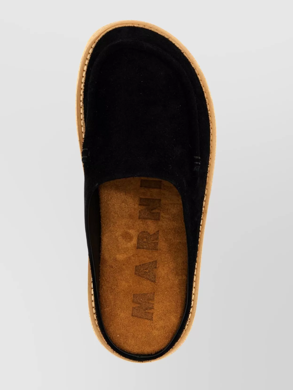 MARNI ROUND TOE SUEDE CLOGS 
