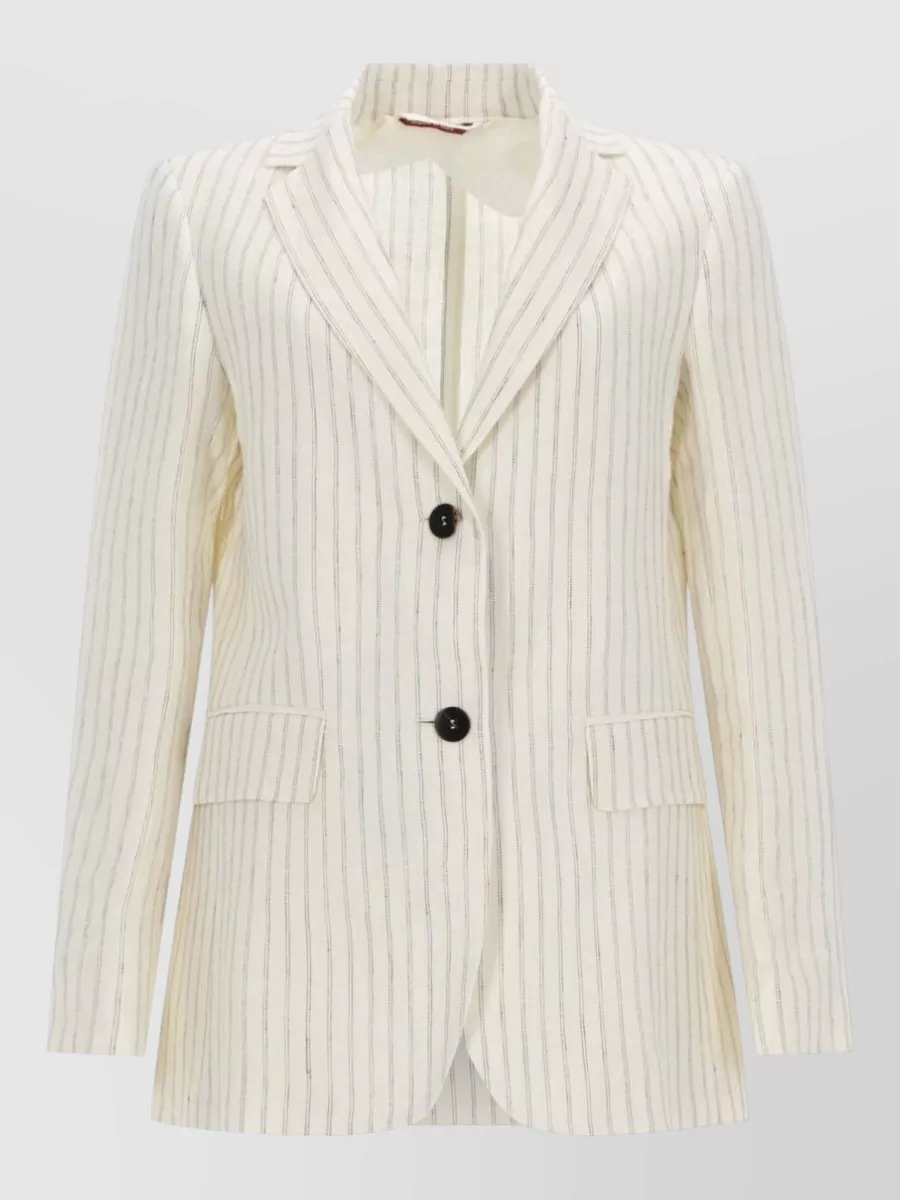 Max Mara Linen Pinstripe Blazer
