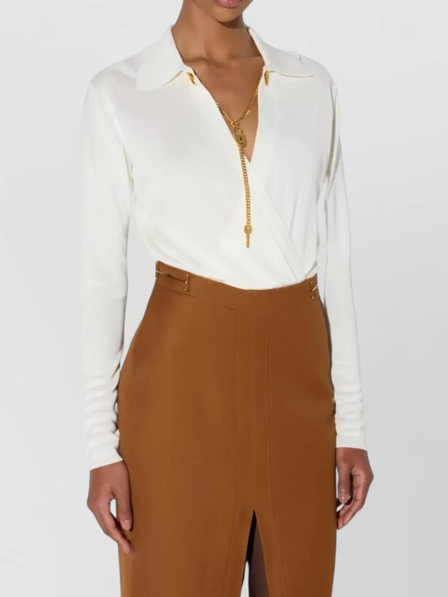 Elisabetta Franchi V-Neck Bodysuit