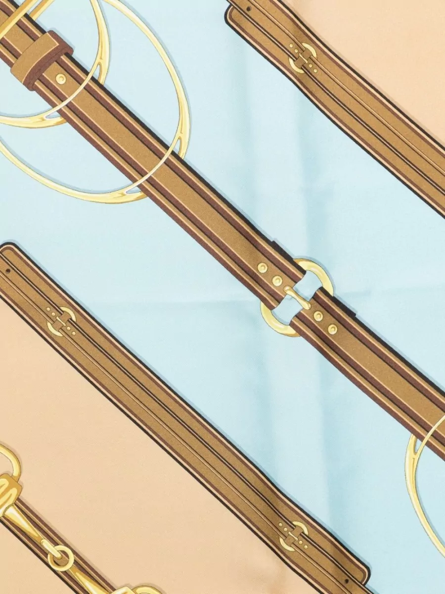 Gucci Graphic Print Square Silk Scarf