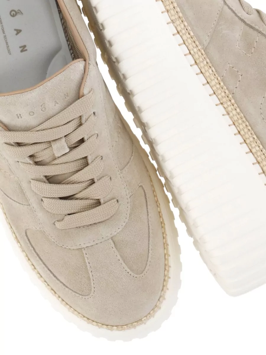 Hogan Leather Low-Top Lace-Up Sneakers