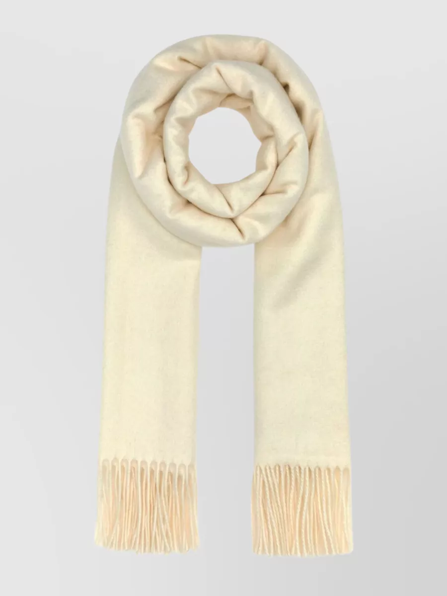 Shop Johnstons Of Elgin Cashmere Scarf With Fringed Edges For A Luxurious Look In Pastel