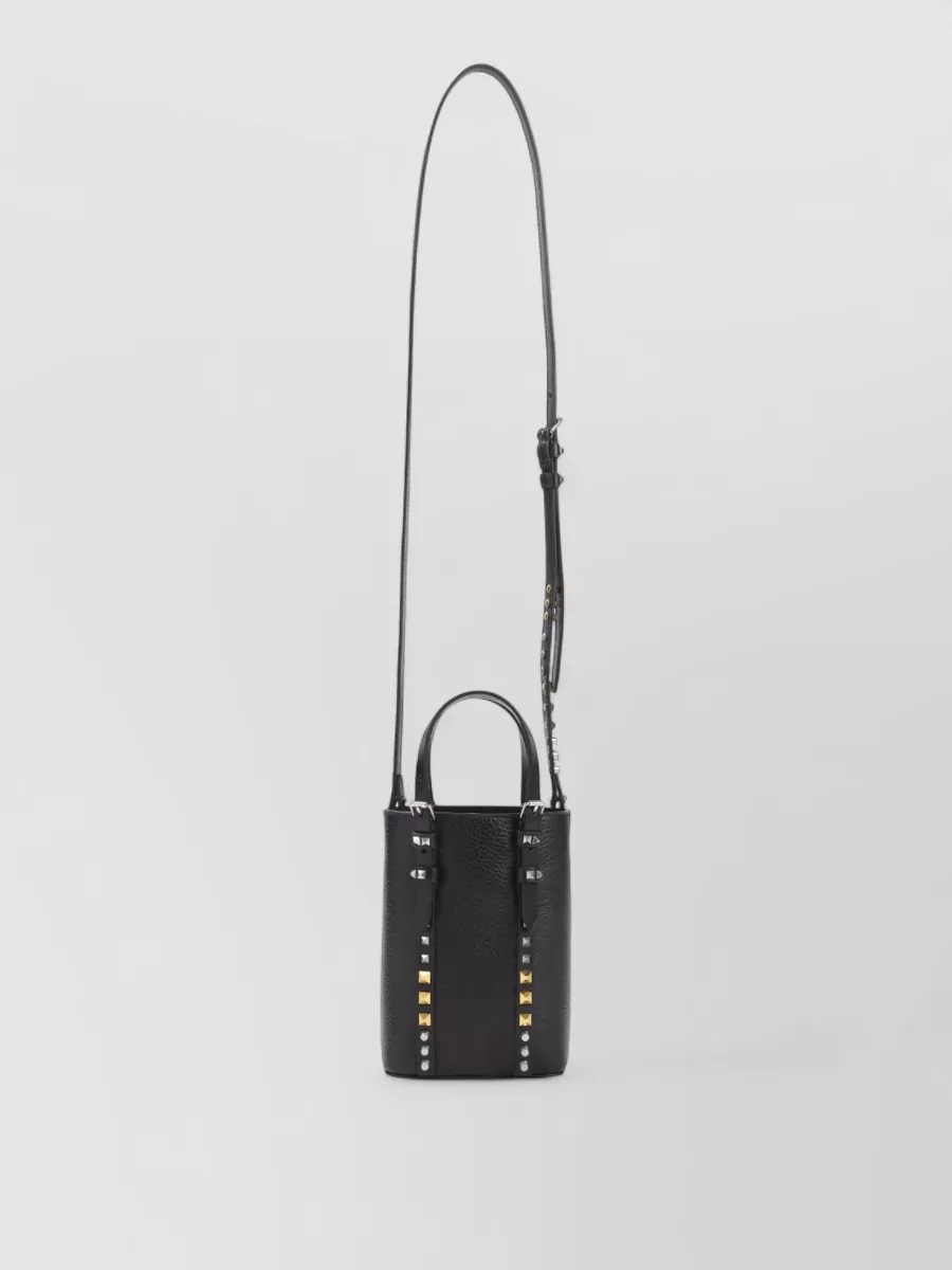 Valentino Garavani Leather Studded Mini Bucket Bag