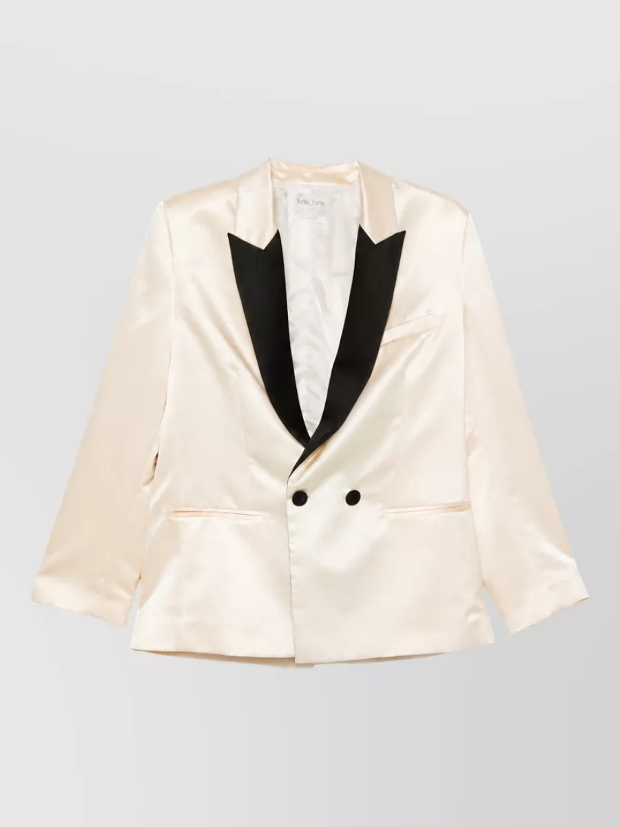 Forte Forte satin double-breasted tuxedo jacket