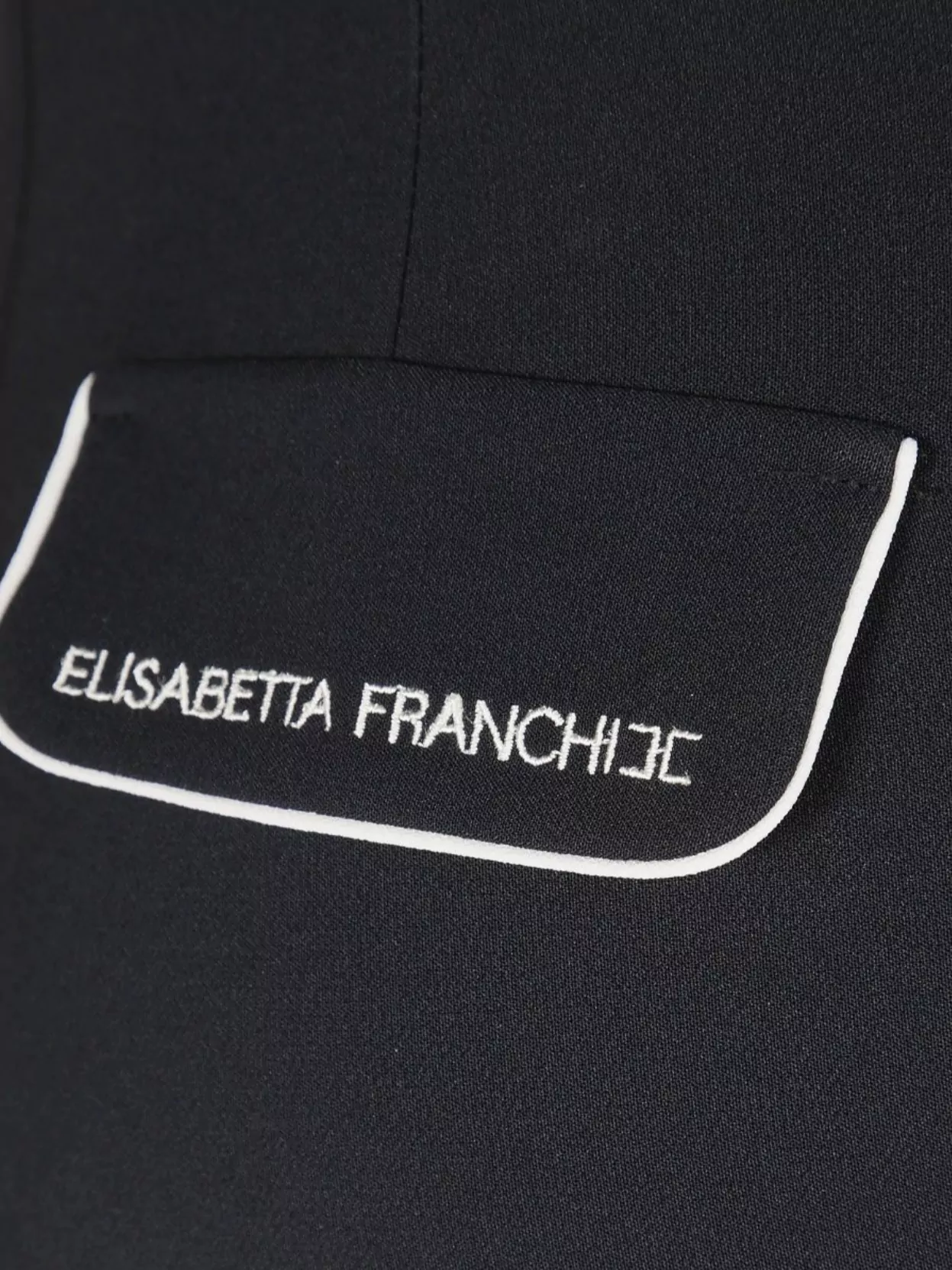 ELISABETTA FRANCHI FLARED TROUSERS WITH BACK POCKETS AND CONTRAST PIPING