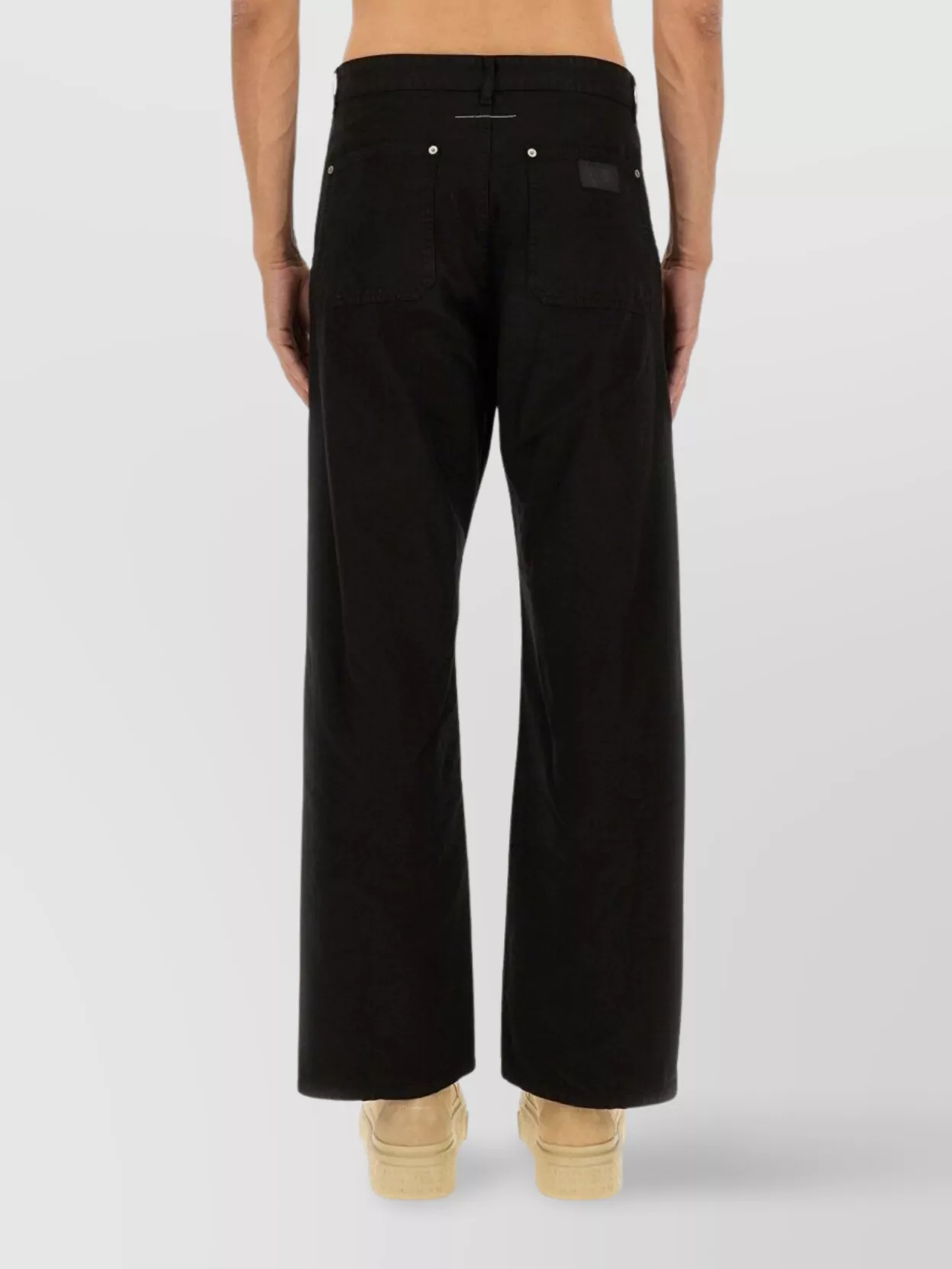 Mm6 Maison Margiela Trousers Featuring Wide-Leg Design And Belt Loops