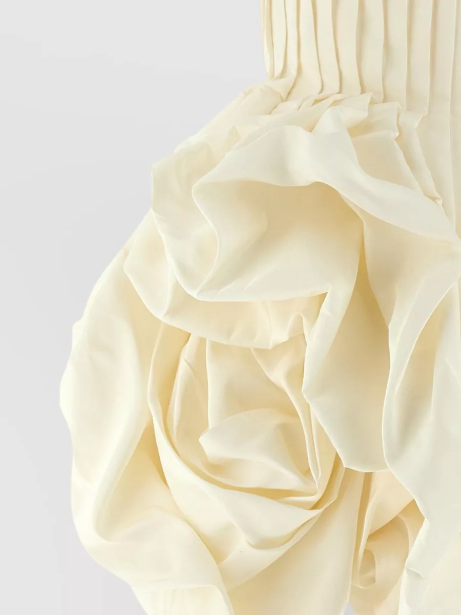Carolina Herrera Silk Off-The-Shoulder Draped Mini Dress