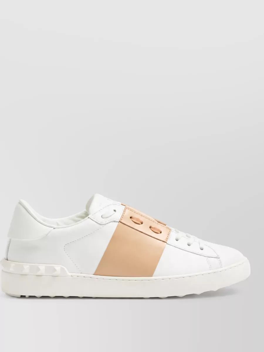 Valentino Leather Lace-Up Sneakers