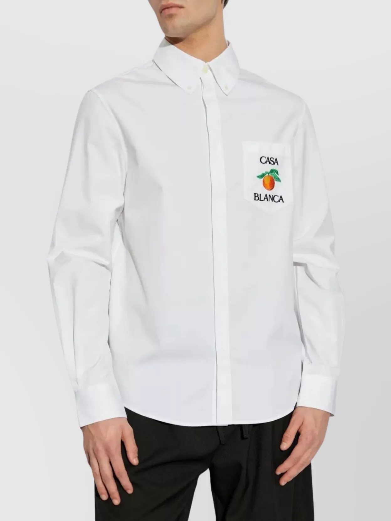 Casablanca Oxford Shirt Embroidered Pointed Collar