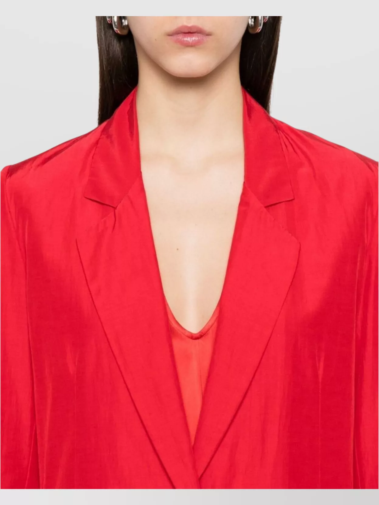 FORTE FORTE SINGLE-BREASTED BLAZER WITH BUTTONED-CUFF SLEEVES