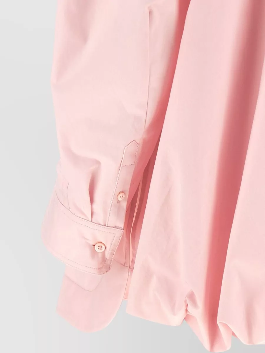 Jacquemus Cotton Boat Neck Draped Asymmetric Shirt