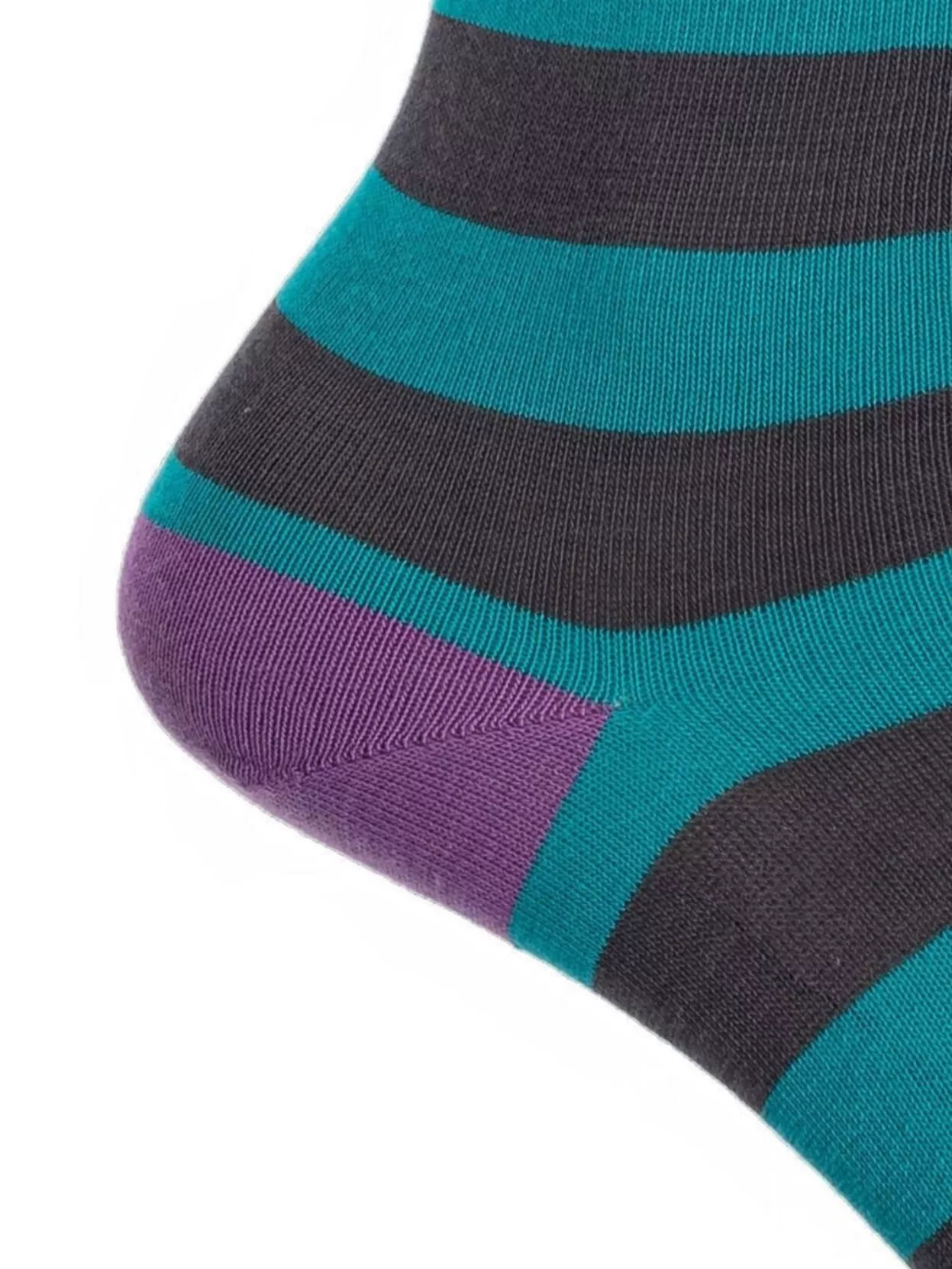 Paul Smith Striped Sock With Ribbed Cuff And Reinforcement